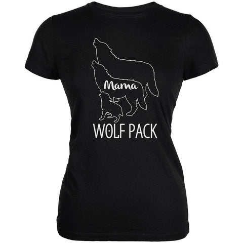 Wolf Pack Mama Mom Mother Juniors Soft T Shirt