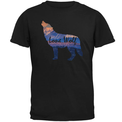 Lone Wolf Lanscape Mens T Shirt