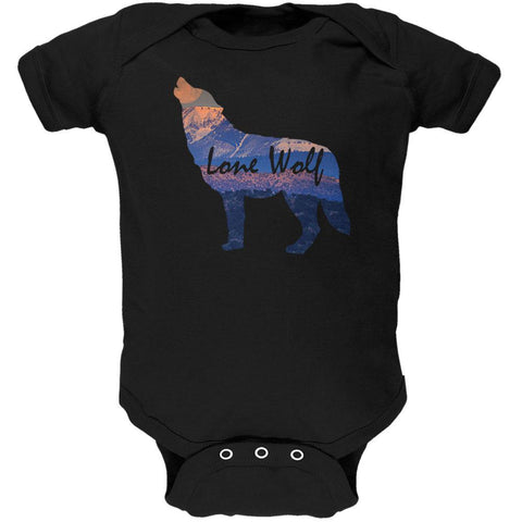 Lone Wolf Lanscape Soft Baby One Piece