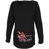 Mother of a Dragon Cute Pink Fire Maternity Soft Long Sleeve T Shirt