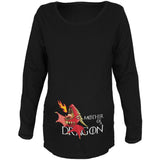 Mother of a Dragon Cute Red Fire Maternity Soft Long Sleeve T Shirt