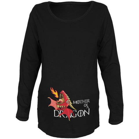 Mother of a Dragon Cute Red Fire Maternity Soft Long Sleeve T Shirt