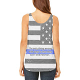 Thin Blue Line K9 Unit German Shepherd Live Forever Juniors Flowy Side Slit Tank Top