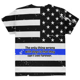 Thin Blue Line K9 Unit German Shepherd Live Forever All Over Youth T Shirt