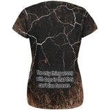 English Bulldog Live Forever All Over Womens T Shirt