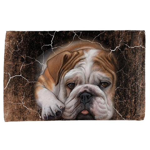 English Bulldog Live Forever All Over Hand Towel