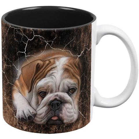 English Bulldog Live Forever All Over Coffee Mug