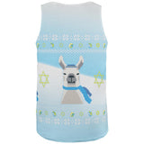 Ugly Christmas Sweater Llama Llamakkah Hanukkah All Over Mens Tank Top