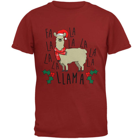 Christmas Fa La Llama Mens T Shirt