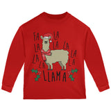 Christmas Fa La Llama Toddler Long Sleeve T Shirt