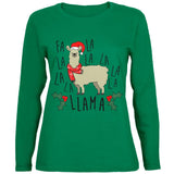 Christmas Fa La Llama Womens Long Sleeve T Shirt