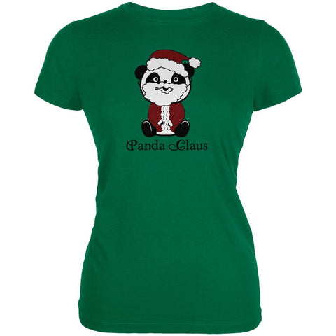 Christmas Panda Santa Claus Cute Juniors Soft T Shirt