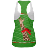 Ugly Christmas Sweater Big Giraffe Scarf All Over Womens Work Out Tank Top