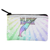 My Spirit Animal Narwhal Unicorn Of The Sea Pastel Coin Purse