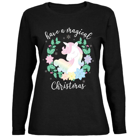 Have a Magical Christmas Unicorn Ladies' Relaxed Jersey Long-Sleeve Tee