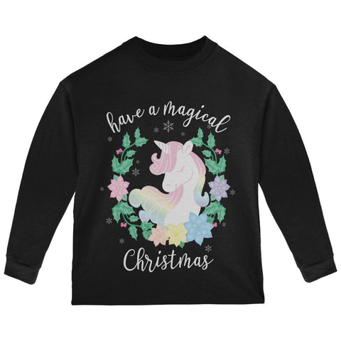 Have a Magical Christmas Unicorn Toddler Long Sleeve T Shirt