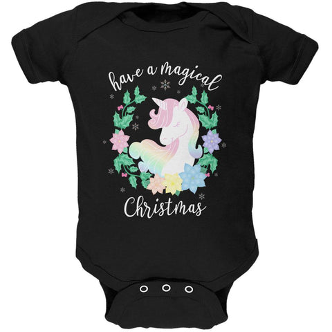 Have a Magical Christmas Unicorn Soft Baby One Piece