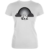Panda Pandicorn Emo Sad Rainbow Juniors Soft T Shirt