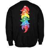 Halloween Rainbow Heart Unicorn Costume Pony Mens Sweatshirt