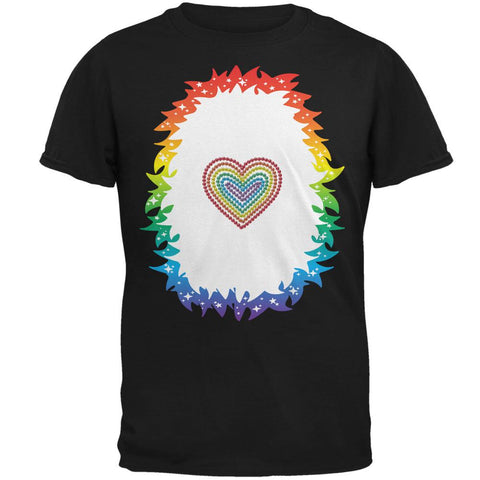 Halloween Rainbow Heart Unicorn Costume Pony Mens T Shirt