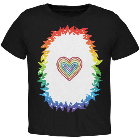 Halloween Rainbow Heart Unicorn Costume Pony Toddler T Shirt