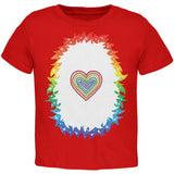 Halloween Rainbow Heart Unicorn Costume Pony Toddler T Shirt