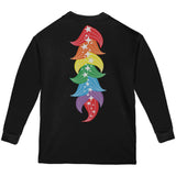 Halloween Rainbow Heart Unicorn Costume Pony Youth Long Sleeve T Shirt