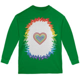 Halloween Rainbow Heart Unicorn Costume Pony Youth Long Sleeve T Shirt