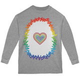 Halloween Rainbow Heart Unicorn Costume Pony Youth Long Sleeve T Shirt