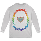 Halloween Rainbow Heart Unicorn Costume Pony Youth Long Sleeve T Shirt