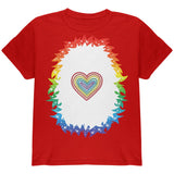 Halloween Rainbow Heart Unicorn Costume Pony Youth T Shirt