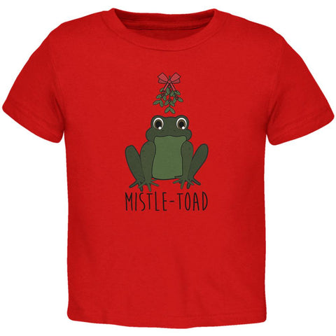 Christmas Mistletoe Toad Funny Pun Toddler T Shirt