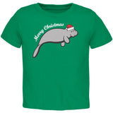 Merry Christmas Manatee Floaty Potato Toddler T Shirt