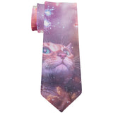 Galaxy Cat All Over Neck Tie  front view
