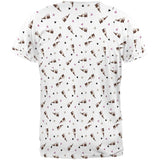 Retro Ferret Pattern All Over Mens T Shirt