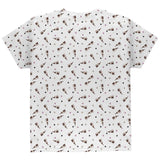 Retro Ferret Pattern All Over Youth T Shirt