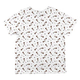 Retro Ferret Pattern All Over Toddler T Shirt