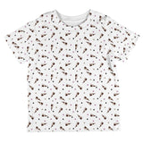 Retro Ferret Pattern All Over Toddler T Shirt