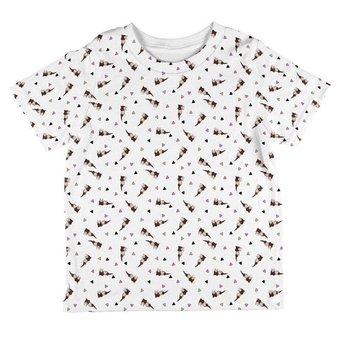 Retro Ferret Pattern All Over Toddler T Shirt