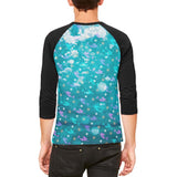 Mermaids Pearls and Starfish Pattern Mens Raglan T Shirt