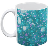 Mermaids Pearls and Starfish Pattern All Over Coffee Mug