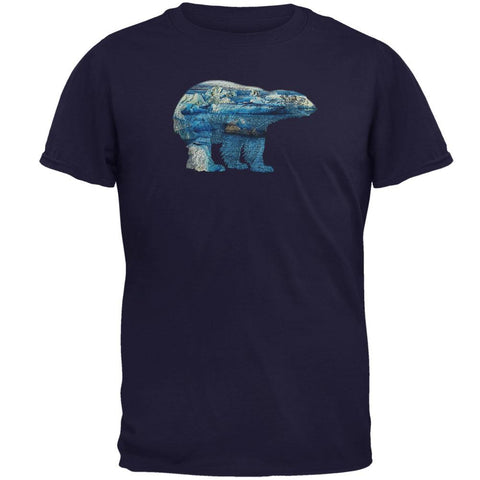 Polar Bear Iceberg Snow Caps Mens T Shirt