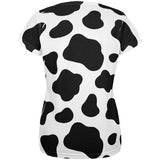 Halloween Cow Pattern Costume All Over Womens T Shirt