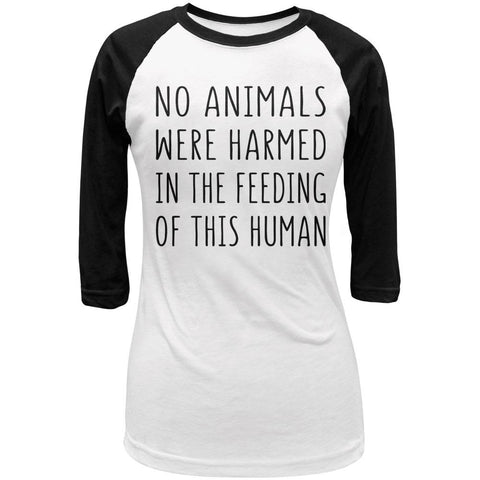 Activist No Animals Were Harmed in the Feeding of this Human Juniors 3/4 Sleeve Raglan T Shirt
