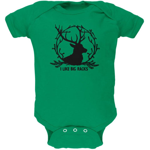 Buck Deer I Like Big Racks Funny Pun Soft Baby One Piece