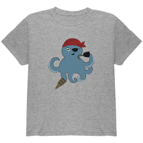 Cute Pirate Octopus Youth T Shirt