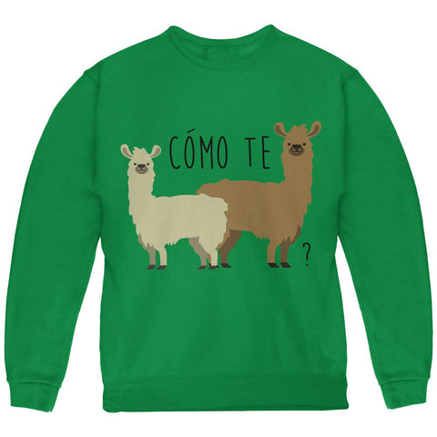 Como Te Llamas Funny Llama Pun Youth Sweatshirt