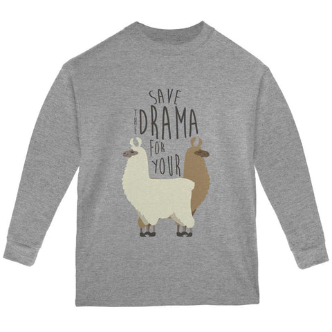 Save the Drama for Your Llama Pun Youth Long Sleeve T Shirt