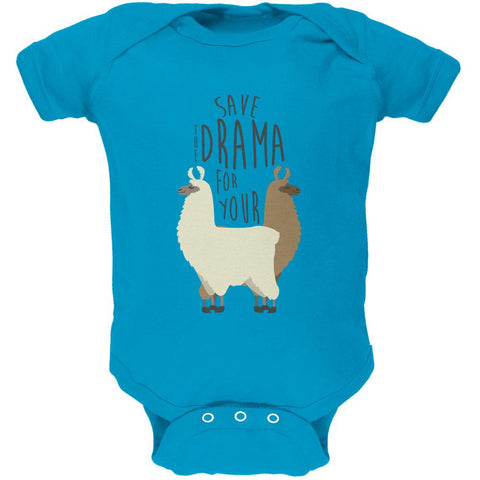 Save the Drama for Your Llama Pun Soft Baby One Piece