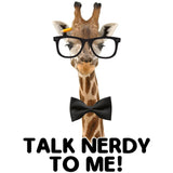 Giraffe Geek Pocket Pet Talk Nerdy To Me Mens Pocket T Shirt